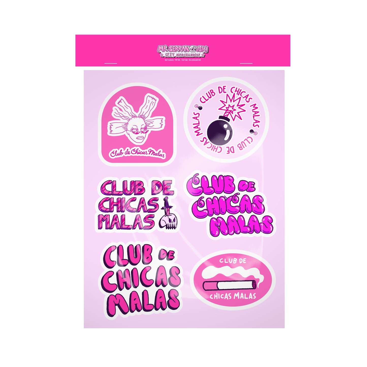 Sticker Pack x6 Club de Chicas Malas