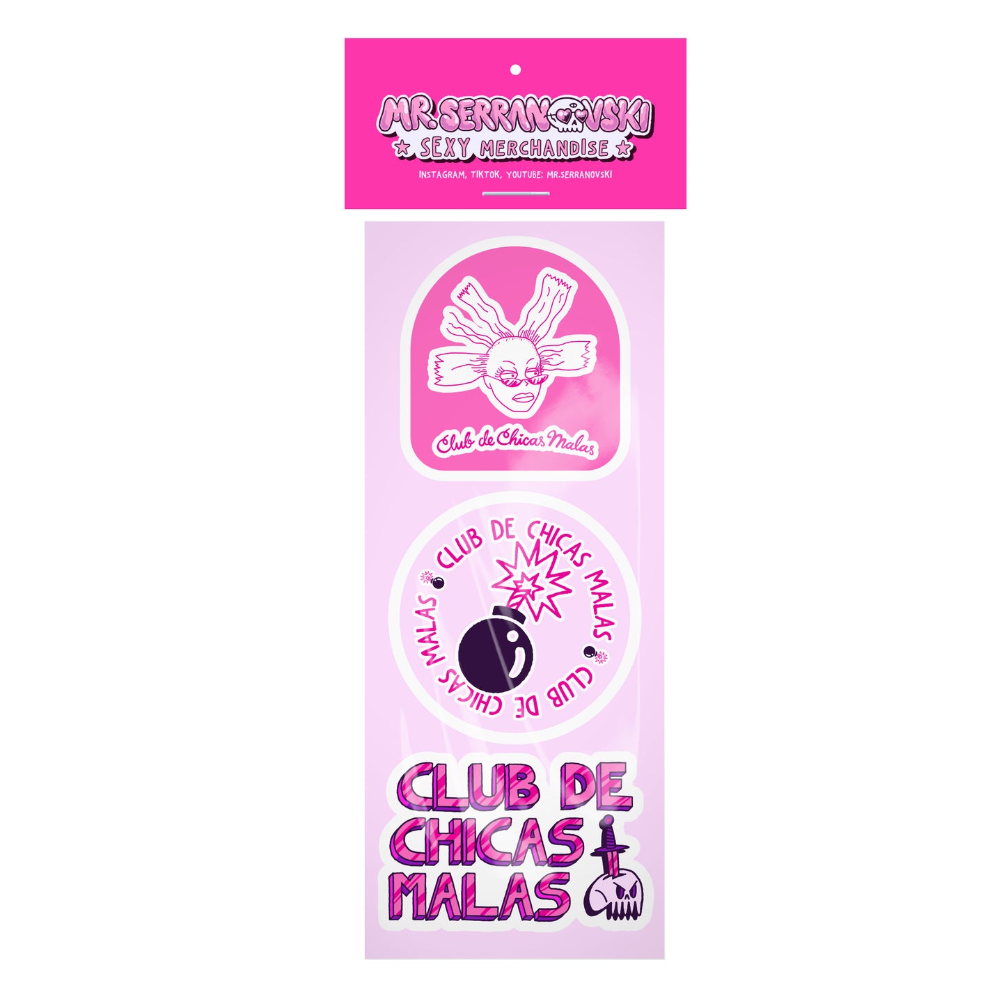 Stickers Pack x3 Club de Chicas Malas
